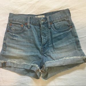 Madewell High Waisted Denim Shorts